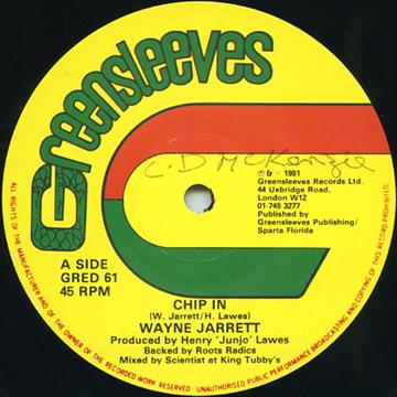 英LP Wayne Jarrett Chip In GREL28 Greensleeves UK /00235 ReggaeCollector.com - Wayne Jarrett - Chip In (Greensleeves UK)